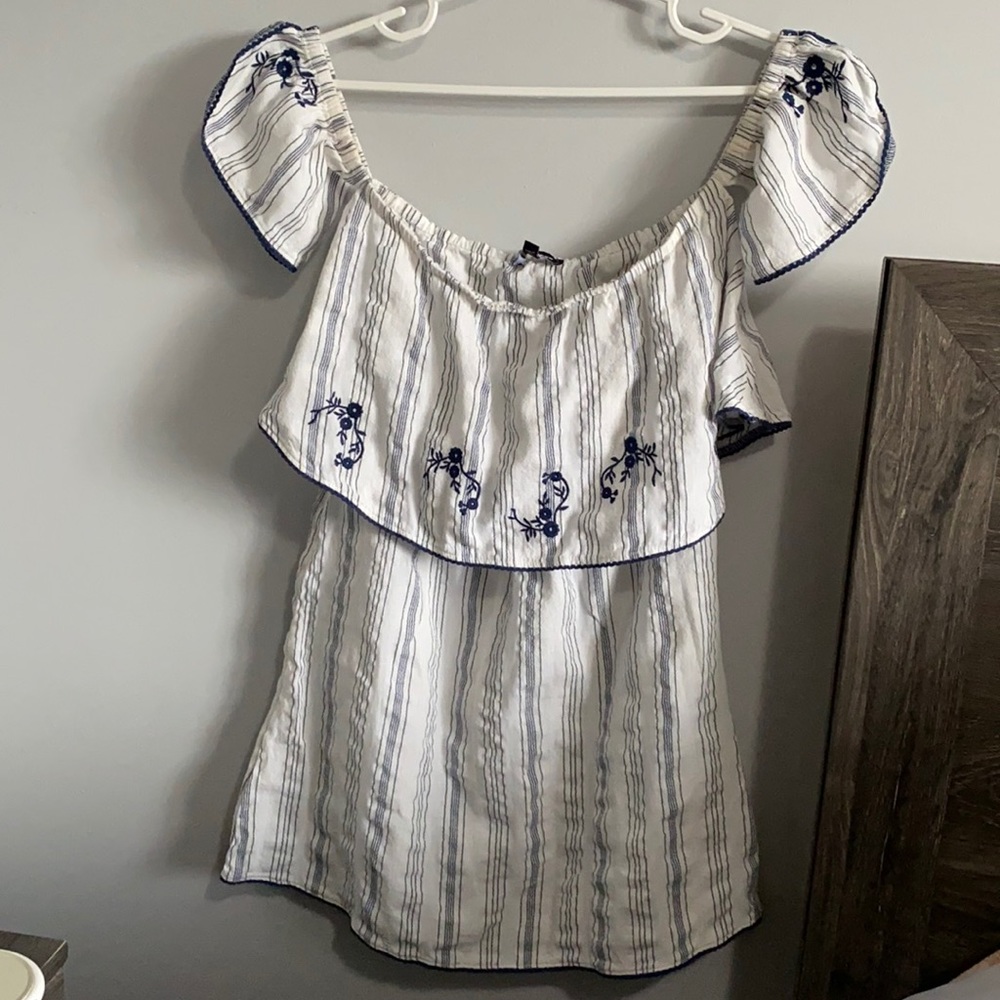 Express boho chic off the shoulder dress